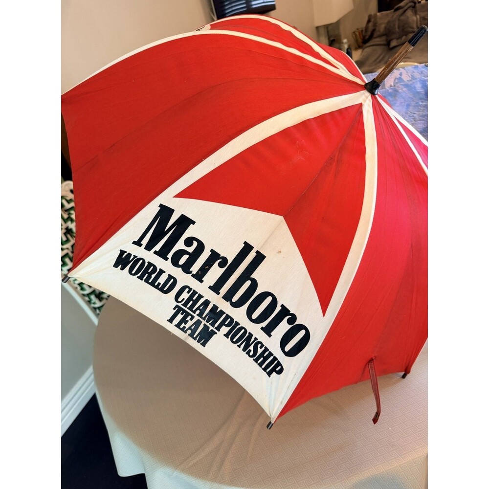 Vintage Marlboro World Championship Team Umbrella F1 MotoGP CART Racing History